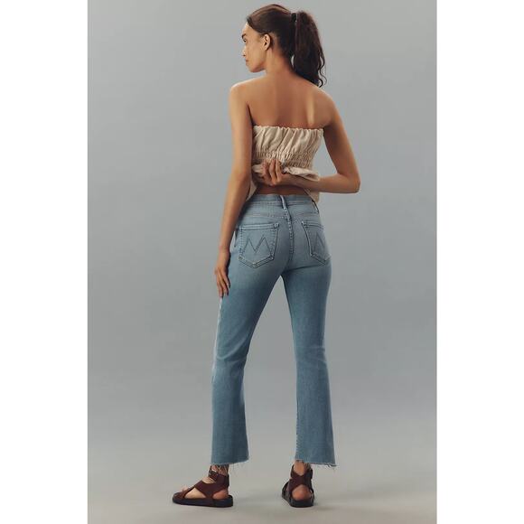 MOTHER The Insider Crop Step Fray Jeans Size 25 Blue - Picture 5 of 13